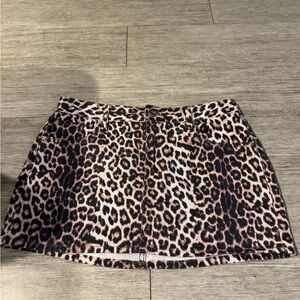 Pacsun Leopard Print Mini Skirt